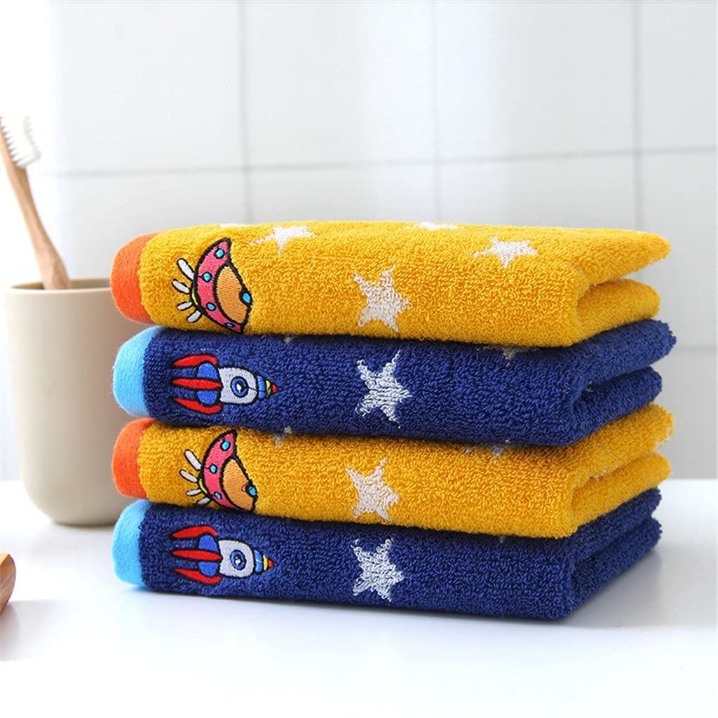 Towels Children's Towels Pure Cotton Household Cute Cartoon Stars Children's Towels Wash Face in Kindergarten (Color : A Size : 5026cm) (A 50 * 26cm)