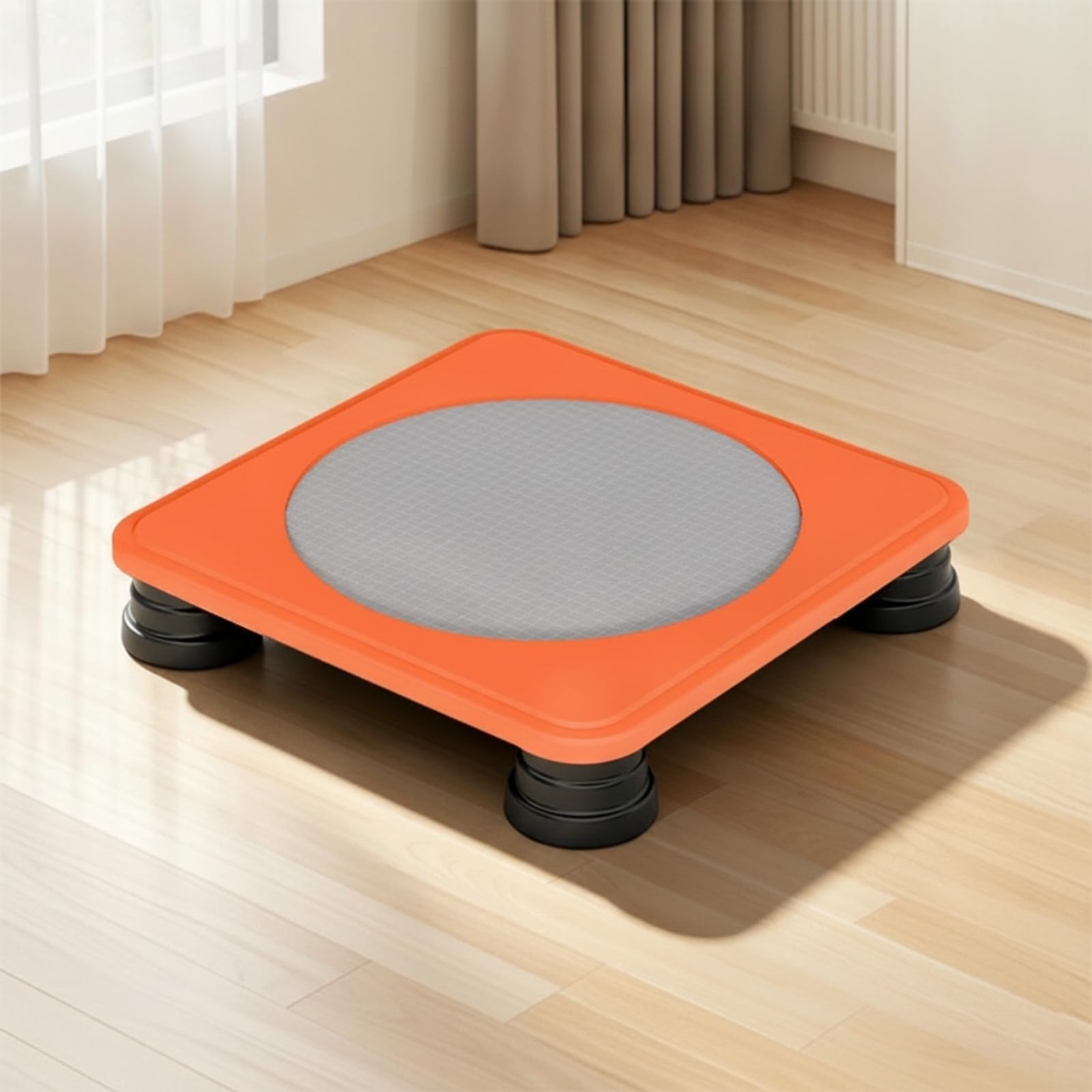 F Fityle Trampolino per Bambini Mini Trampolino per Casa Tappeto Elastico per Attività Fisica Piedini Corti Antiurto in PP Struttura Stabile a Impatto Leggero, Arancione
