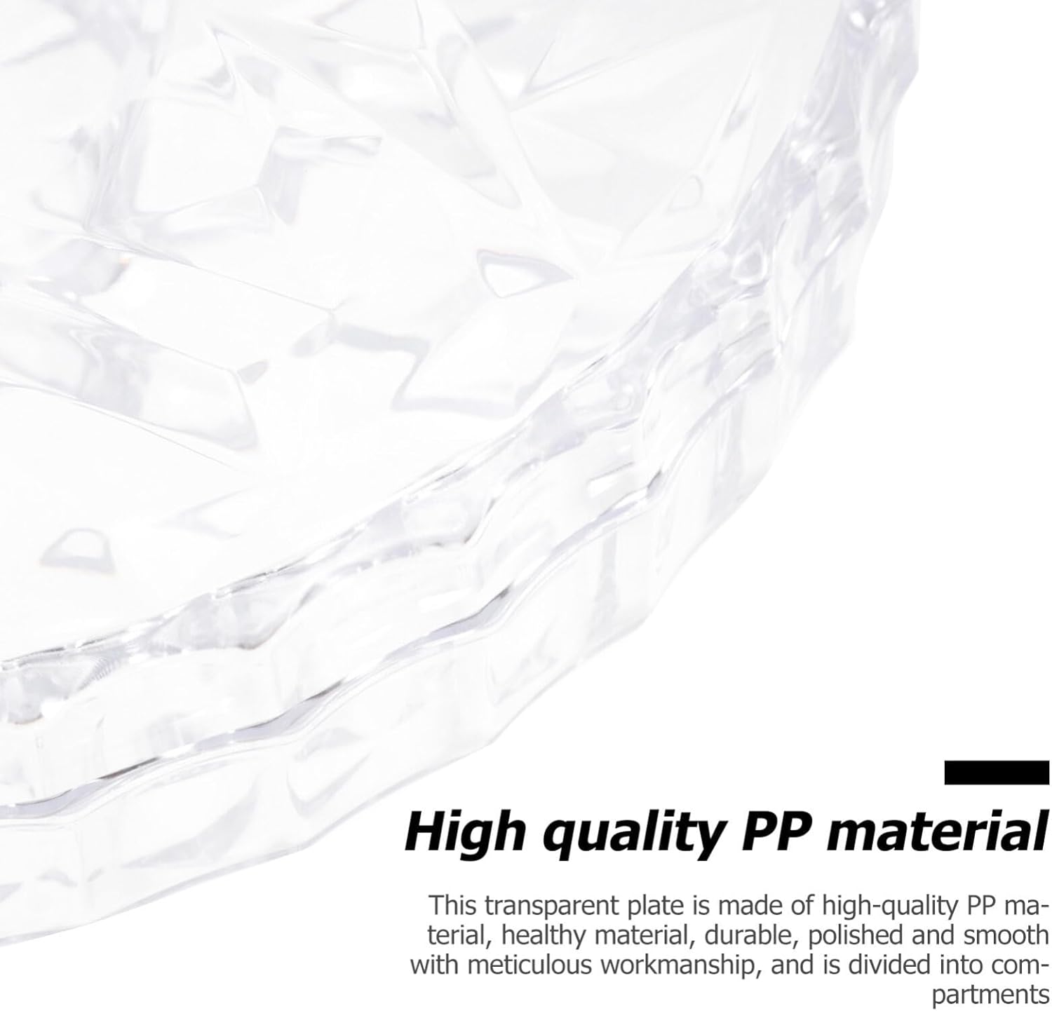 Cabilock Veggie Dip Compartment Serving Trays for Food Glass Snack Serving Tray with Lid Decorative Appetizer Tray Serving Plates Round Dishes for Dried Fruits Nuts Candies Fruits Tray