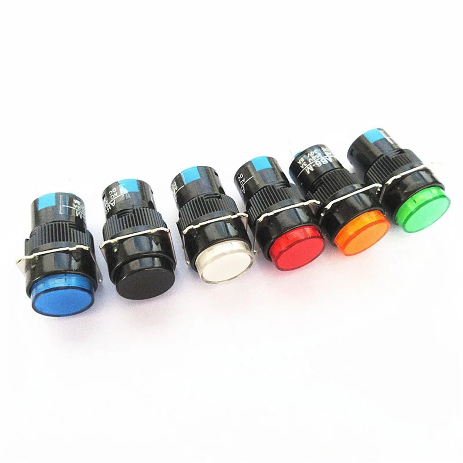 Interruptor de 16mm LA16Y-11 con botón de autobloqueo de 3 pines para control de encendido