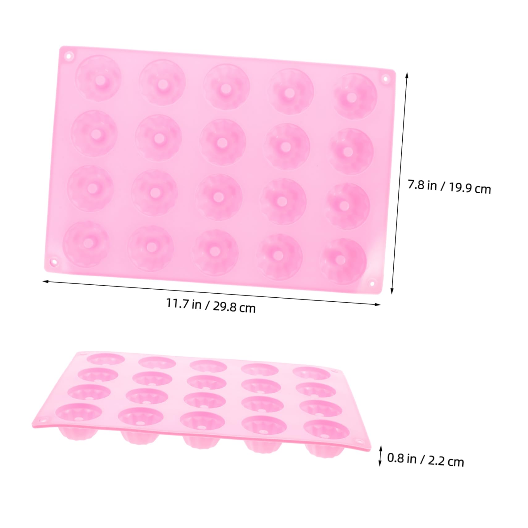 Molde de Silicona para Pasteles de 20 Cavidades, para Cupcakes