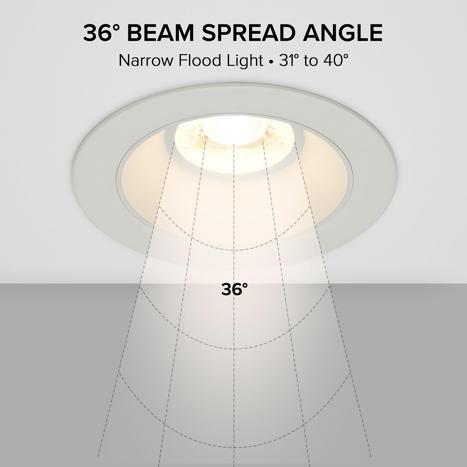 Maxxima 4 in. Ultra-Thin Recessed Anti-Glare LED Downlight, Canless IC Rated, 5 Color Temperature Selectable 2700K/3000K/3500K/4000K/5000K, Dimmable Square Stone Gray Trim, 90 CRI