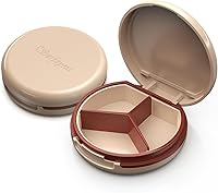 Vista 44 de Serfeymi - Pastillero pequeño con 3 compartimentos, pastillero portátil para bolso o bolsillo, estuche compacto y mini para viajes - Adecuado