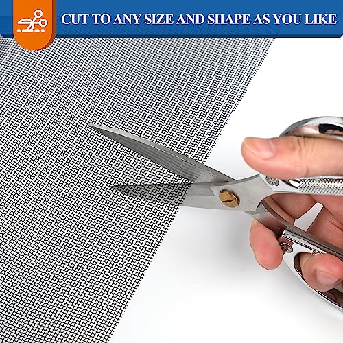 Magzo Window Screen Replacement Kit, Strong Adhesive "Small Window" Open Or Close Window At Will, 48"W X 99"L Reinforced Polyester Scratch-Proof Window Screen Replacement, Spline 32Ft And Tool Knife #TOP5