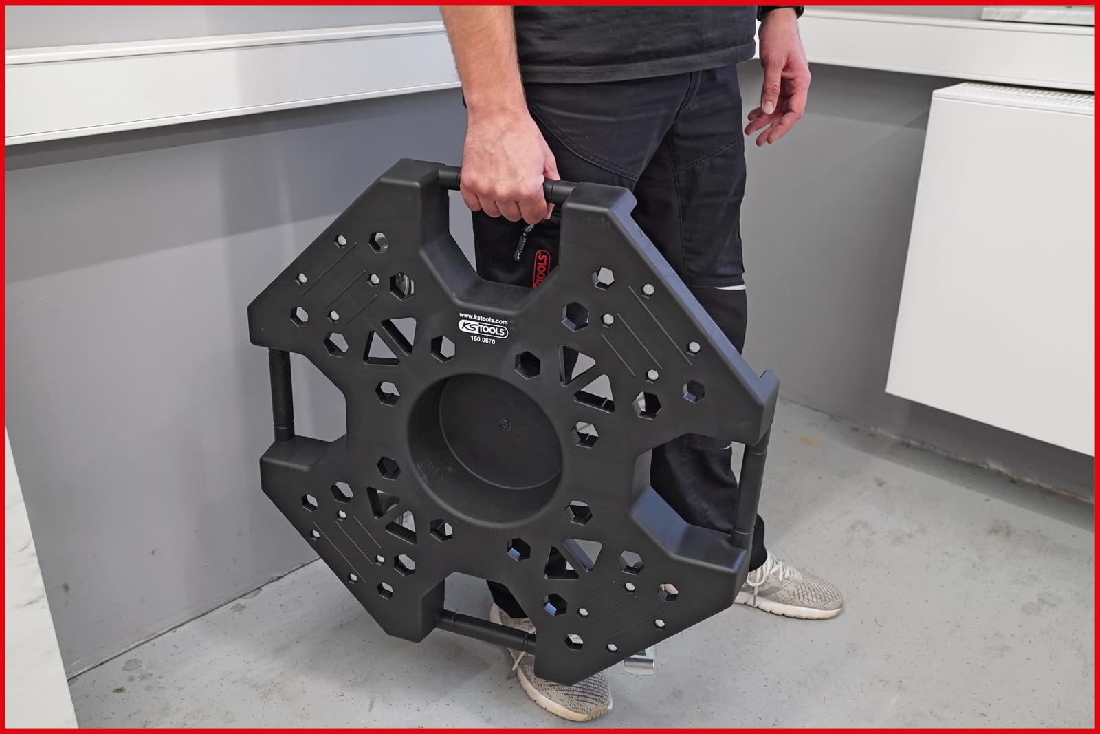 KS Tools 160.0670 Felgen- und Reifenrangierer, Tragkraft 136 kg, Ø 720 mm