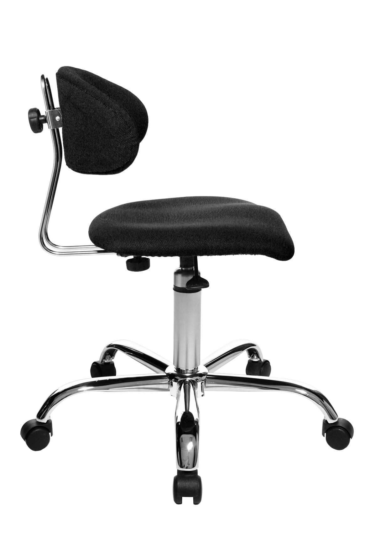 TOPSTAR | Hocker SITNESS 40 | 3-dimensional beweglich | schwarz | Made in Germany | Ergonomisch | Bürohocker, Rollhocker | höhenverstellbar | Geprüfte Sicherheit nach GS-Intertek