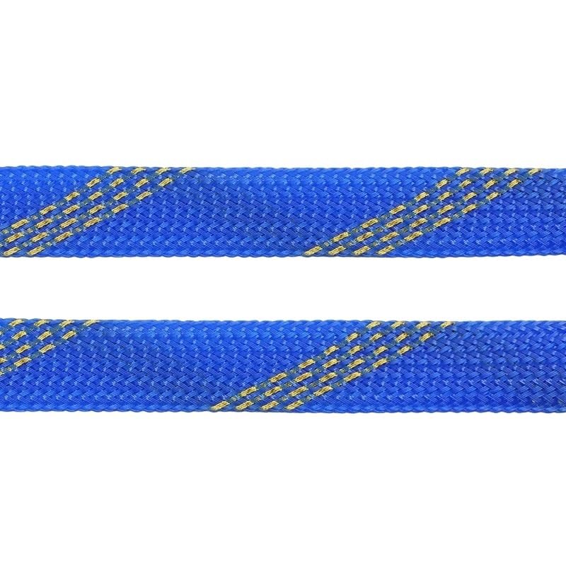 Guaina intrecciata espandibile isolata in PET da 10 m Guaina for cavi di protezione con copertura avvolgente in nylon ad alta densità for tubo a rete in nylon(Blue Gold,20mm)