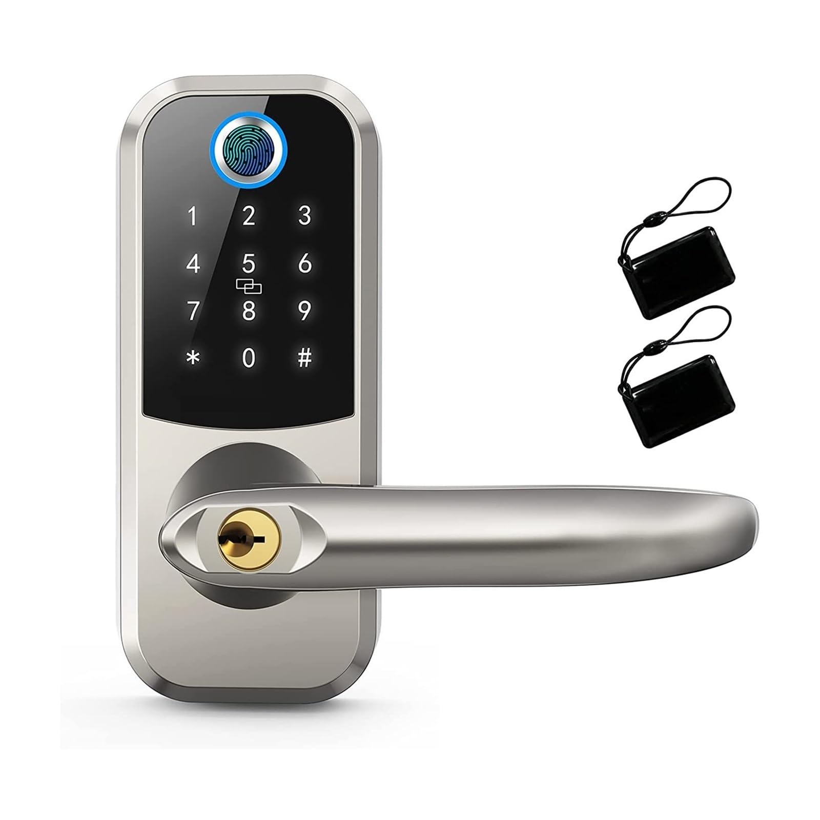 Smart lock, fingerprint lock. Electronic Smart Door Lock Biometric Fingerprint Keyless Front Deadbolt Locks Wifi Remote Unlock Password Home IC Card