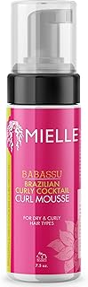 Mielle Organics Babassu Brazilian Curly Cocktail Curl Mousse for Dry & Curly Hair Types, Mousse for Frizzy Hair, 7.5 Ounces