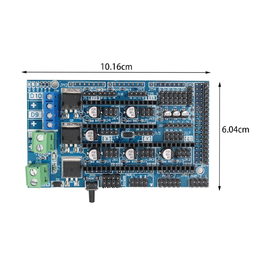 POFET Ramps 1.6 Carte mère d'imprimante 3D Carte d'extension de Panneau de Mise à Niveau d'imprimante 3D pour Machine CNC