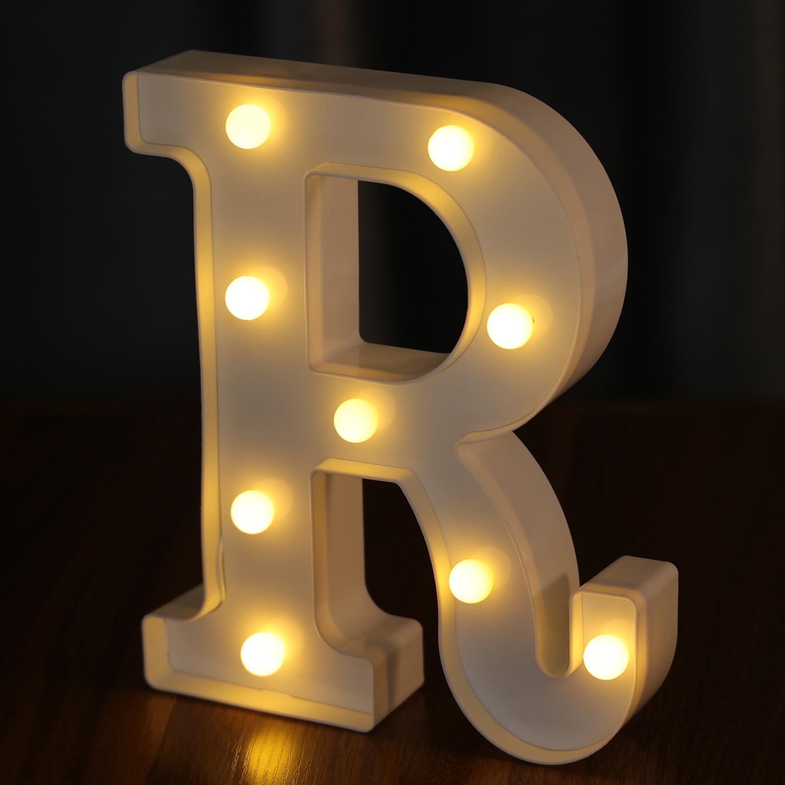Photo 1 of IFDGCTK Light Up Letters, Led Letter Lights 26 Alphabet, Decorative Lighted Letter, Battery Powered Led Marquee Letters for Party, Bar, Night Light, Home Decor(R)