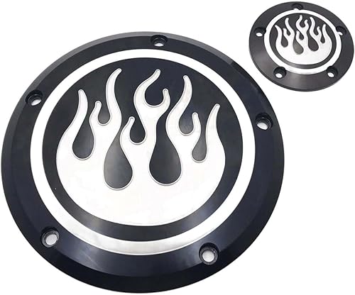 Miniatura 9 de HTTMT MT429-004E - Flame Derby - Cubierta de temporizador compatible con Harley Dyna Sportster Street Bob XL 883 1200 Cromo