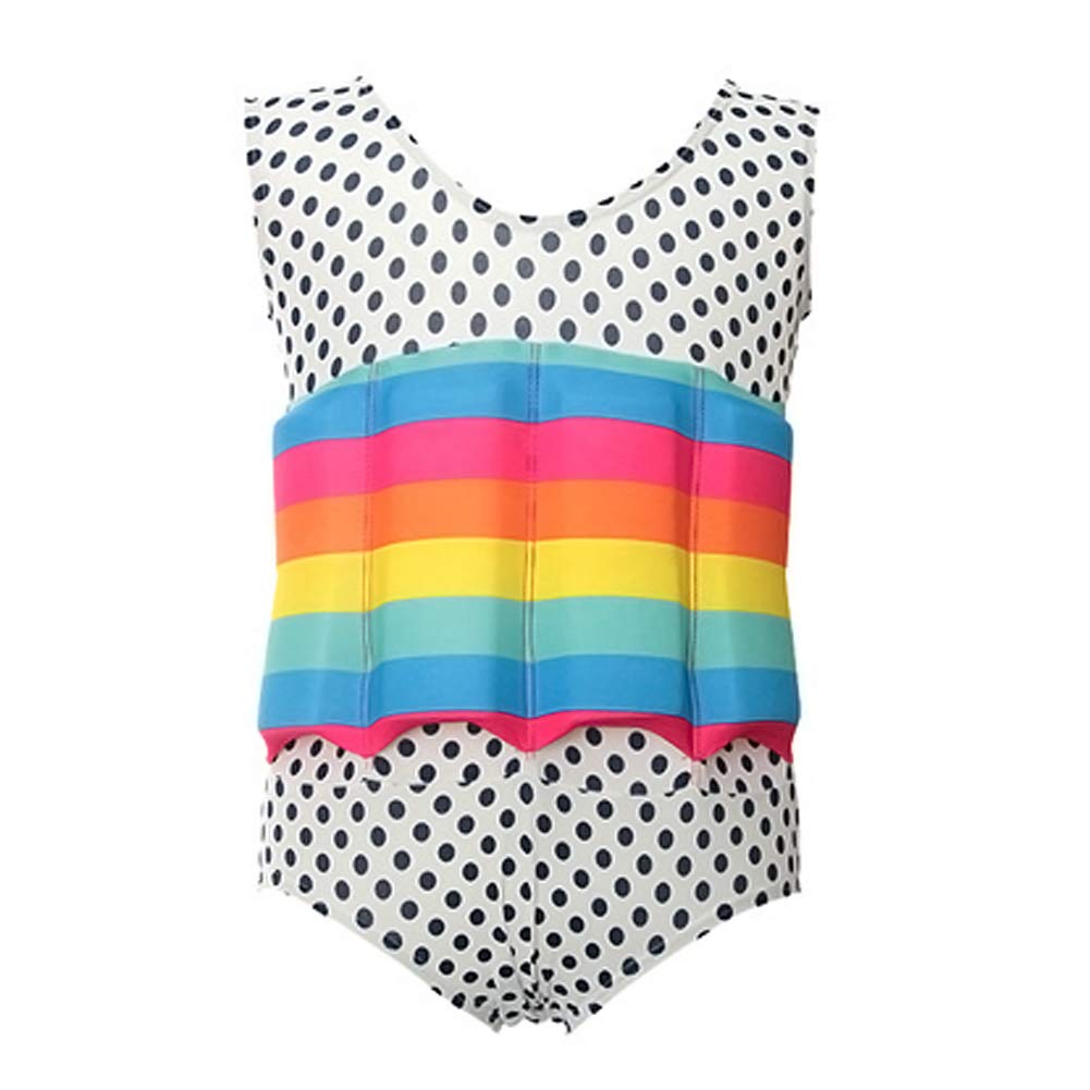 Girl Boy One Piece Floatation Swimsuit Swimwear with Adjustable Buoyancy Kid Float Bathing Suit Life Jacket Swim Vest