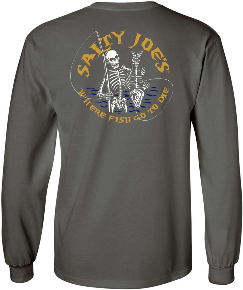 SALTY JOES Men's Graphic Long Sleeve Cotton Tees in Regular, Big & Tall