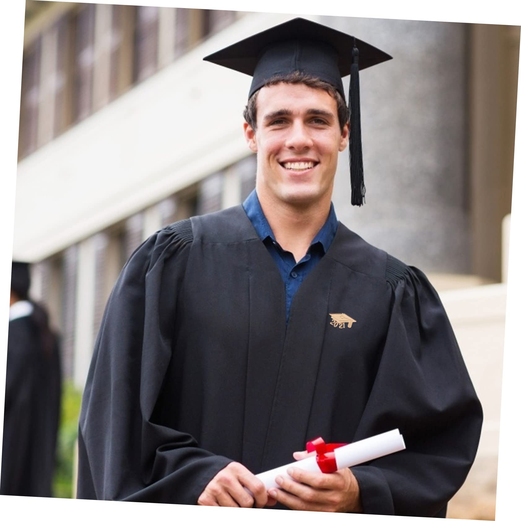 OSALADI Decorative Buttons 10pc Set Alloy Black for Doctor's Hat Bag DIY Craft Projects