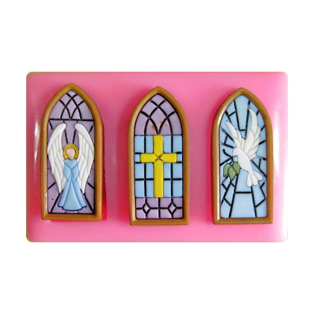 Stained Glass Windows Church Religious Silicone Mould by Fairie Blessings