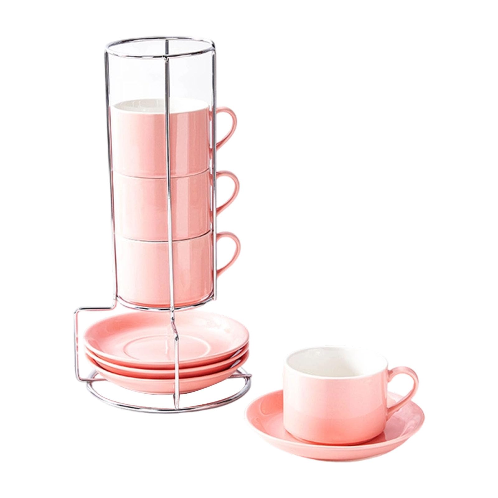 Set di tazze e piatti in ceramica verde da 226,8 g, sostanza non mortale, sedicento bevande calde e fredde, ideale per uso quotidiano in terracotta