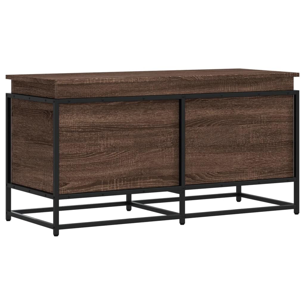 Aufbewahrungsbox mit Deckel Eichen-Optik 100x40x51,5 cm Ordnungsbox Aufbewahrung Organizer Kleideraufbewahrung zum Kleidung, Schlafzimmer, Haus, Büro
