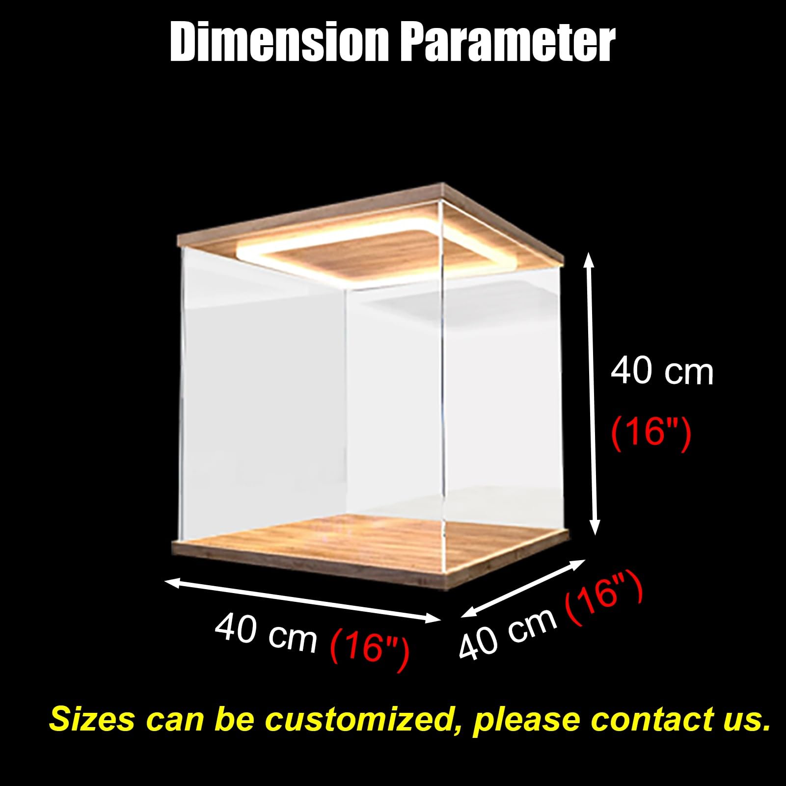 Amazon.com: CMYUN Acrylic Display Case 16 20 24 Inch Stackable