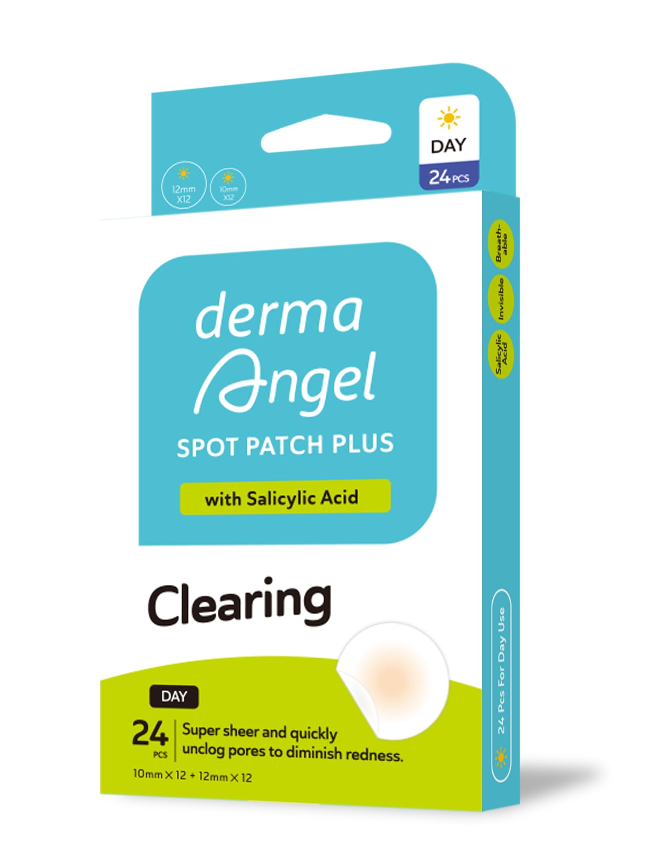 Derma Angel pimple patches, White, Day