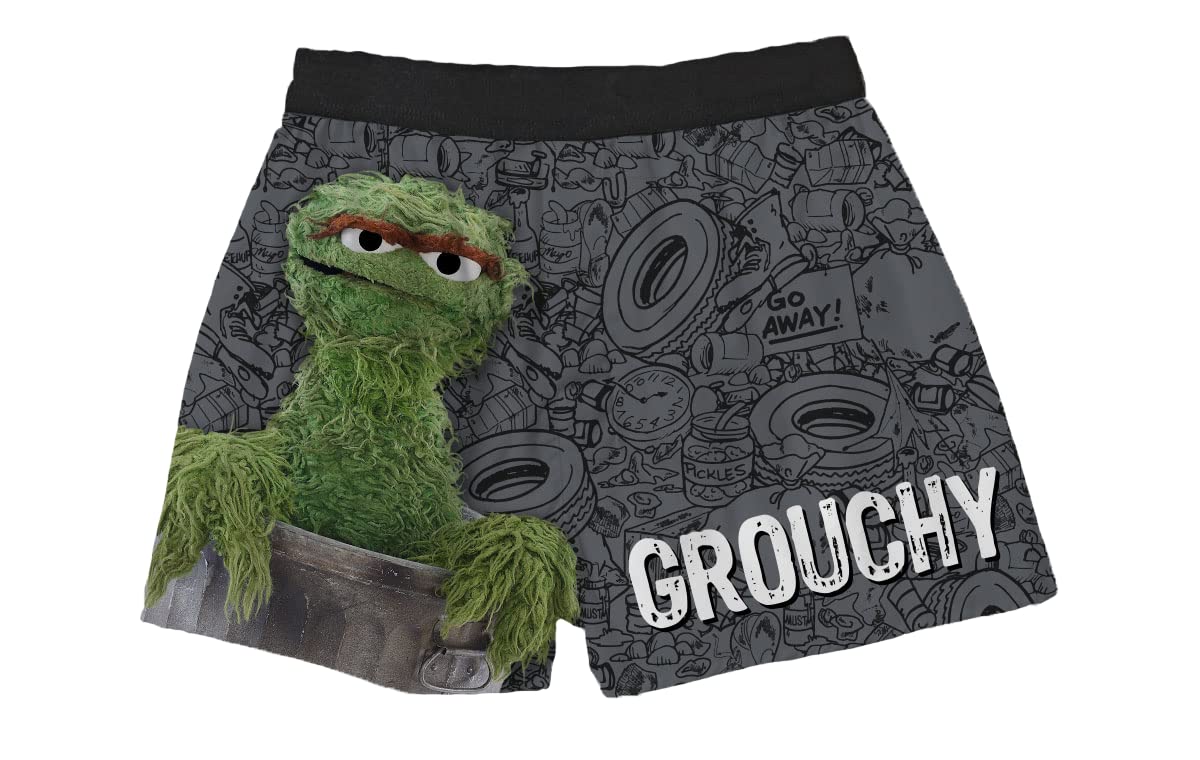 BRIEF INSANITYSesame Street Comfortable Fit Boxer Shorts | Funny & Cute Sesame Street Graphic Print Boxers for Women & Men
