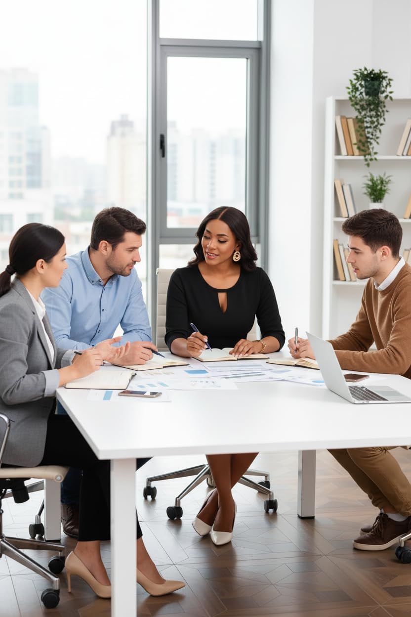 Nmoder Elegant Vintage Dresses for Women, 3/4 Sleeve Keyhole Swing Casual Work Midi Dress with Pockets - Image 2