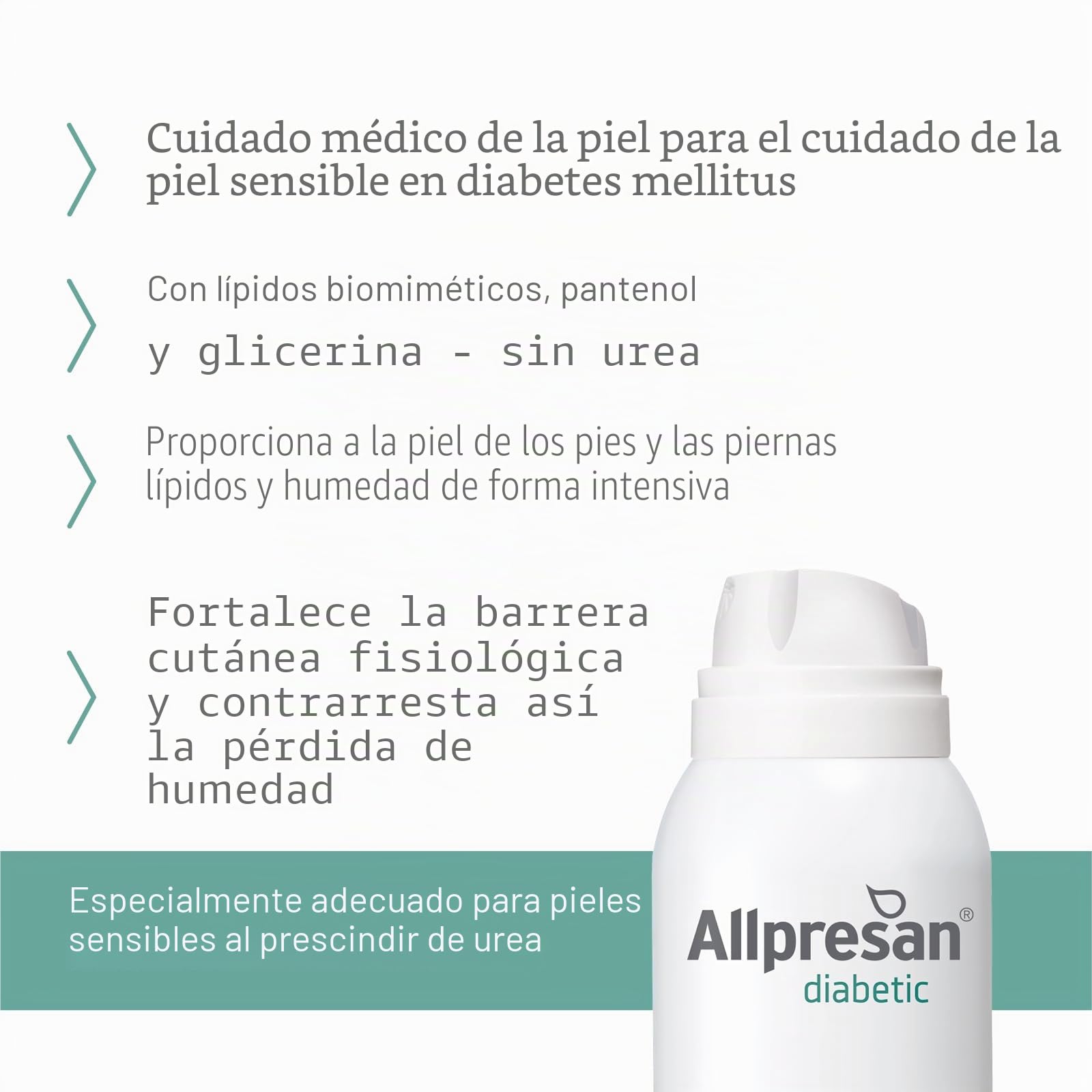 Allpresan Diabetic Repair Sensitive - Crema de espuma sin urea, 2 x 200 ml | Para un cuidado intensivo de pies muy secos y sensibles
