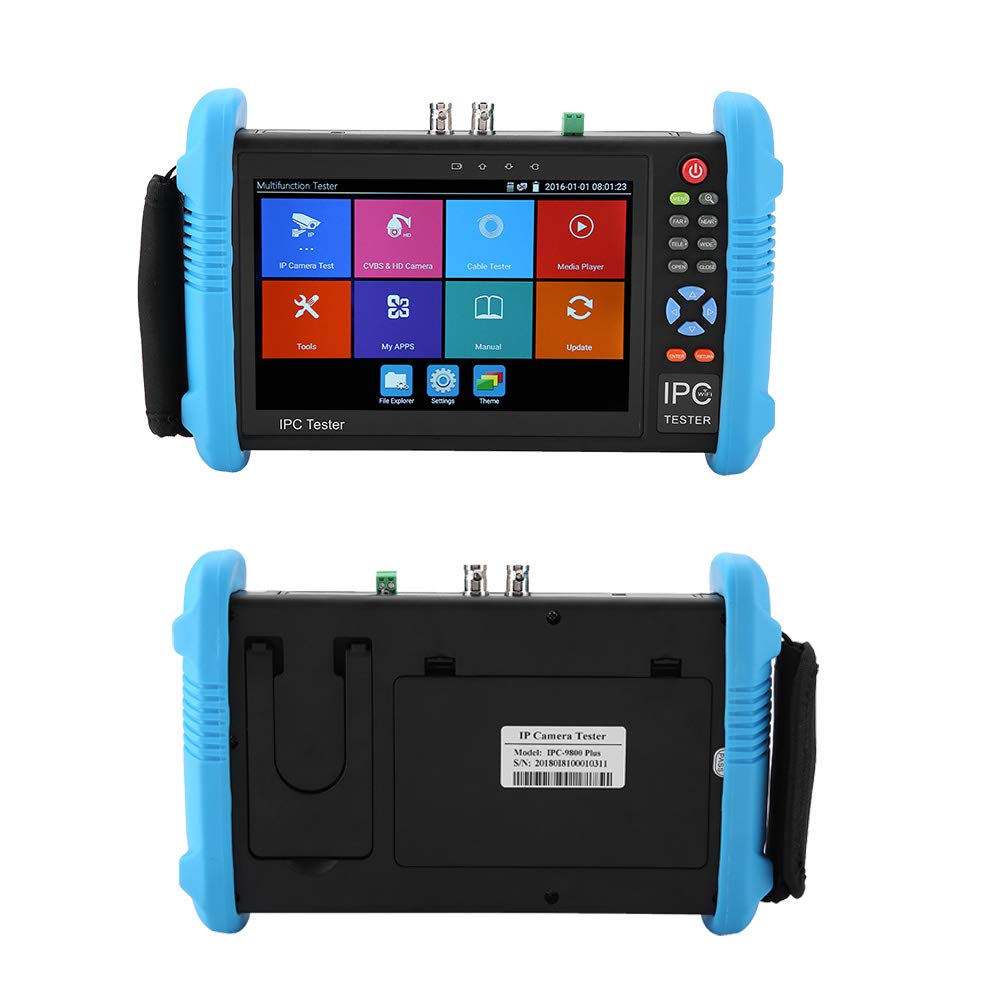 IP CCTV Tester Monitor, TVI CVI AHD CCTV Tester per l'installazione di telecamere di Sicurezza per Creare Report di Test(IPC-9800-Plus, Regolamenti Europei)