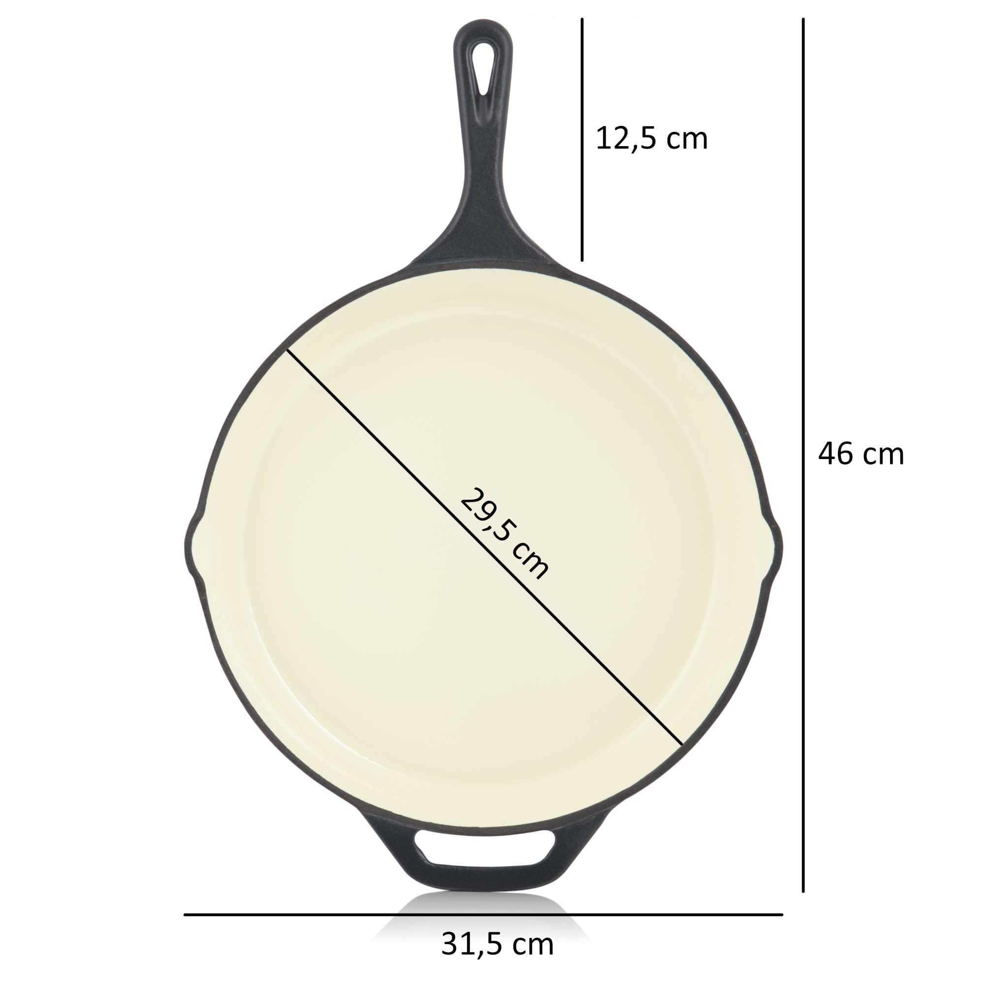 Mahlzeit Gietijzeren braadpan, geëmailleerd, 10,5 liter, Sunny Orange, braadpan 2-in-1 met braadpan, braadpan met deksel, geschikt voor de oven, emaille braadpan, stoofpan, gietijzeren broodpot