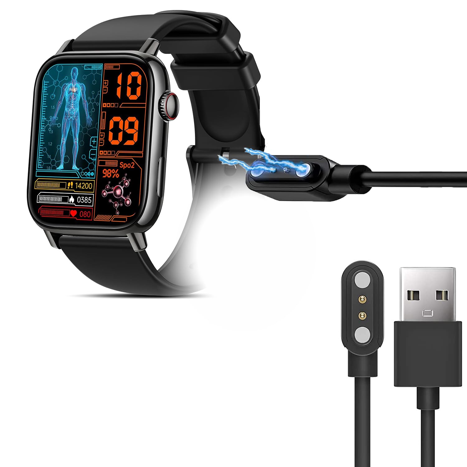 RuenTech Caricatore compatibile con DEKELIFE/NAIXUES G55 Smartwatch Cavo di ricarica USB 1.46, cavo di ricarica USB per NAIXUES G55 /DEKELIFE G55 Smartwatch Accessori