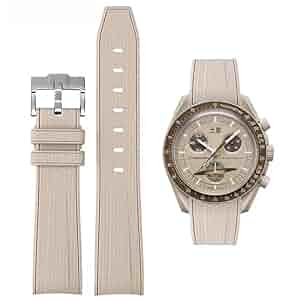 OMEGA Speedmaster Moon Watch 水色 シリコンバンド Moonswatch Strap Band Sky Blue and White High Quality