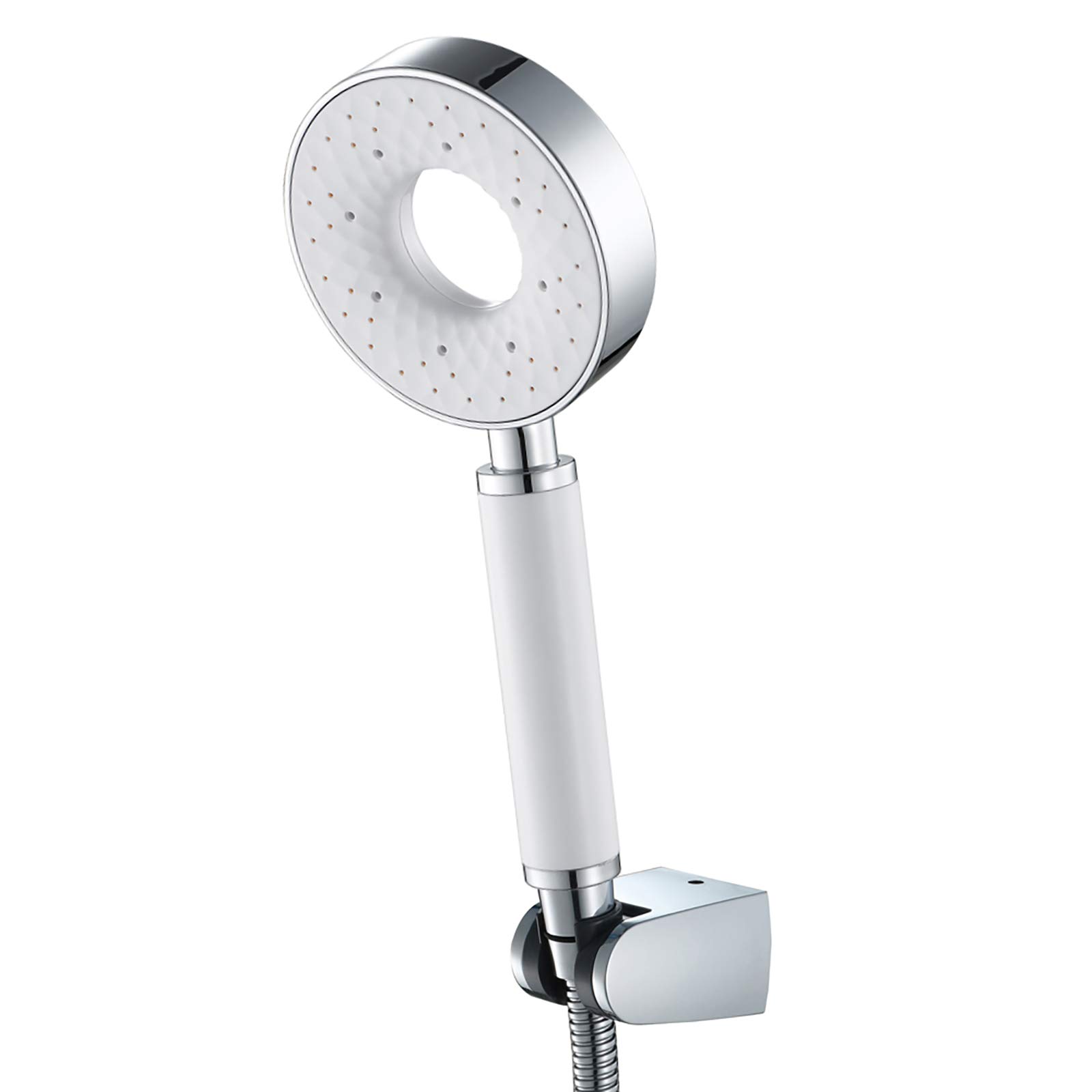 Set soffione Doccia Bianco, spruzzatore Doccia Manuale ad Alta Pressione, 3 impostazioni di spruzzo, Set soffione Doccia Universale ABS con Tubo Doccia da 59" e Supporto