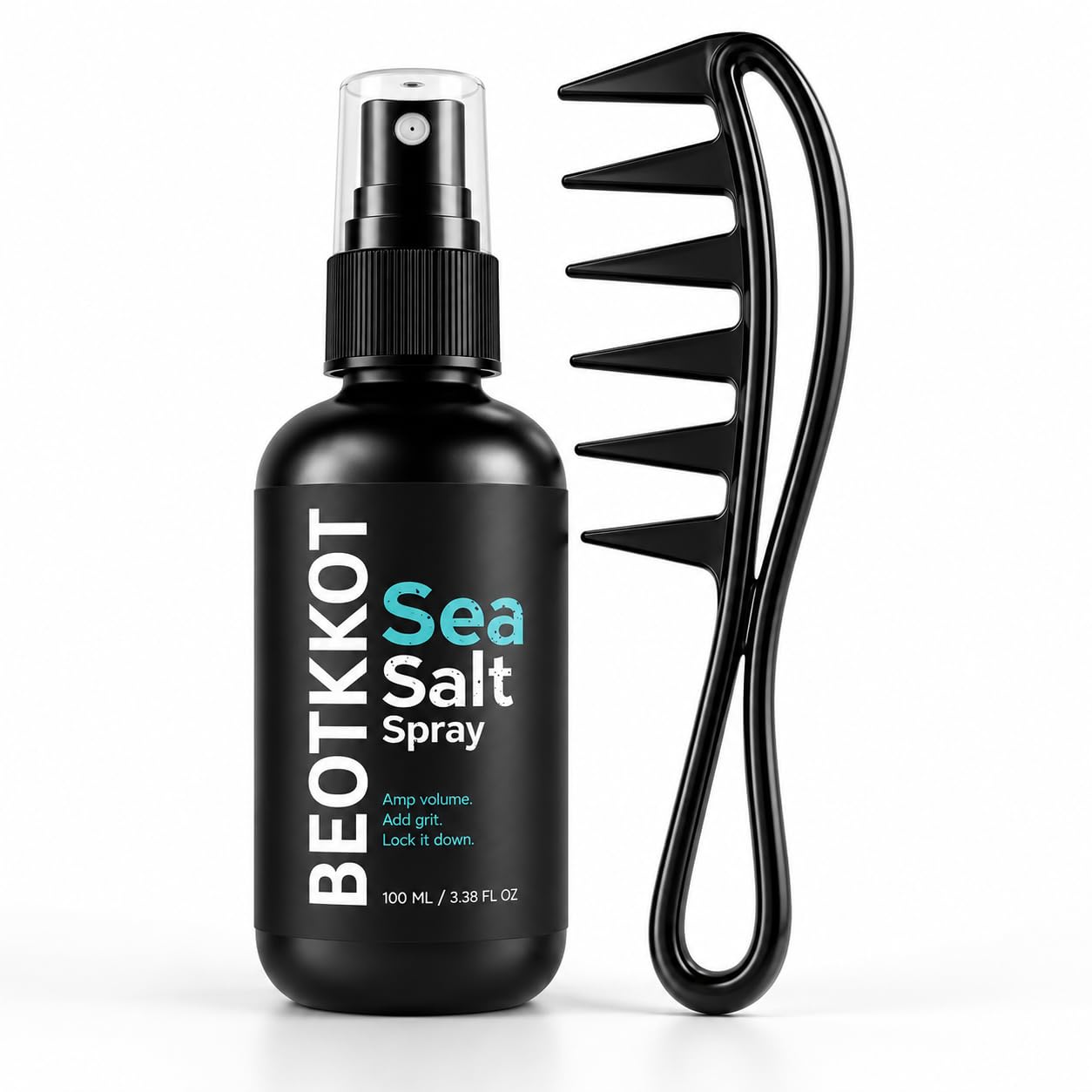 BEOTKKOT Sea Salt Spray (100 ML) Hair Volume, Texture, Smooth Hair With Bhringraj, Vitamin E Ginseng- Hair Styling, Pack With Wide Tooth Hair Comb Shark Teeth for Beachy, Textured Hairstyle Tool Combo-picture-52