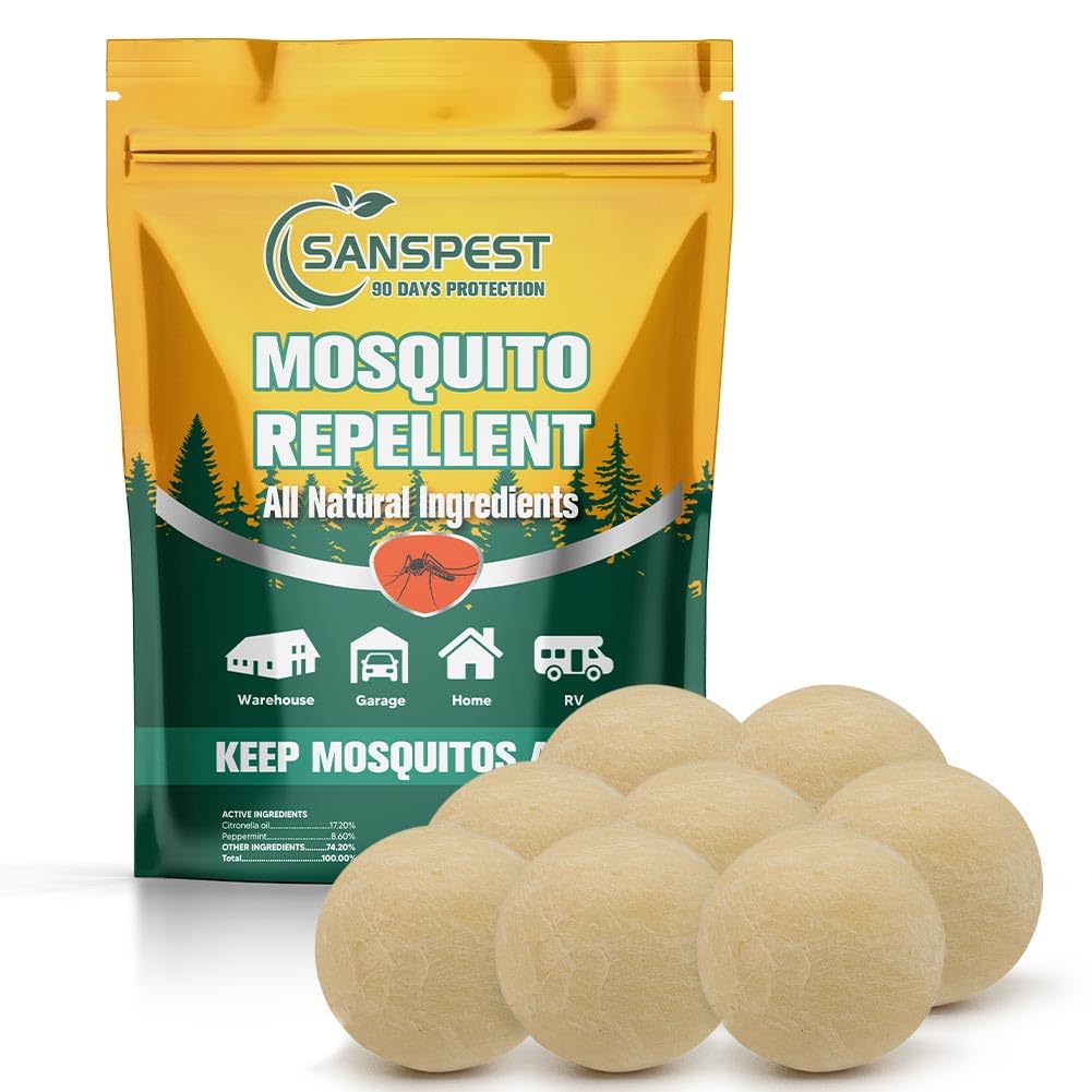 Sanspest Mosquito Repellent Outdoor, Midge Repellent, Citronella Anti Mosquito Indoor, Fly Repellent Terrace, Insect Repellent, Mosquito-Repellent, Effective Anti Midge, Fleas,8pcs