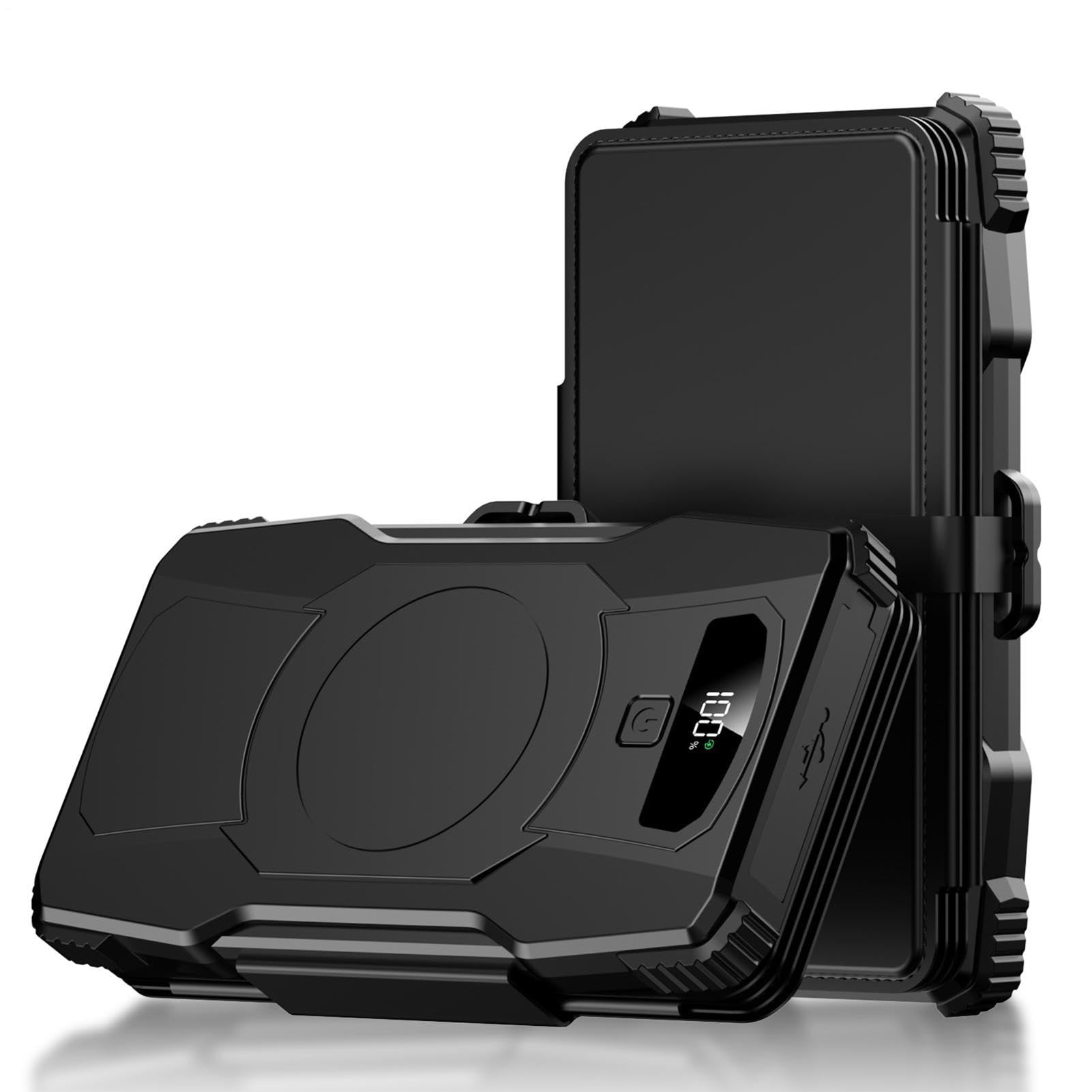 Batería Externa Solar 20000mAh Batería Externa Inalámbrica con Linterna