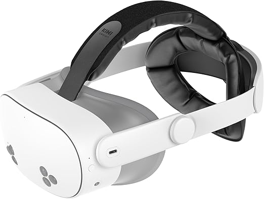 KIWI design K4 Head Strap, VR Headset Accessories for Meta Oculus Quest 3/3S, Non-Battery & Enhanced Support & Adjustable & Comfort Strap