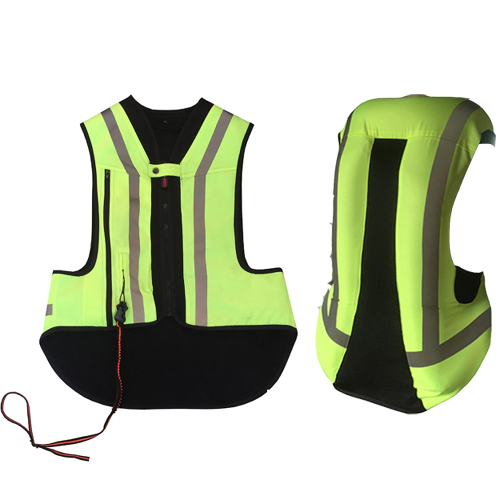 Chaleco De Equitación Reflectante Chaleco De Airbag Liviano De La Motocicleta Sistema De Airbag Avanzado Profesional De Ciclismo Traje De Carreras (Sin Cartucho De Cilindro De Gas De CO2) Equipo de ci