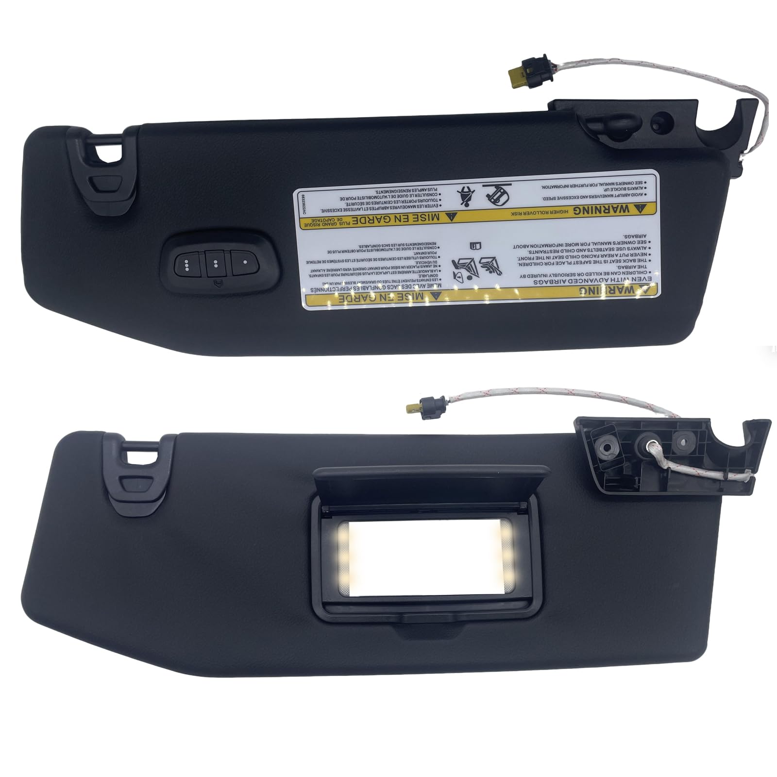 Amazon.com: ZYLIXT Driver & Passenger Side Sun Visor with Light