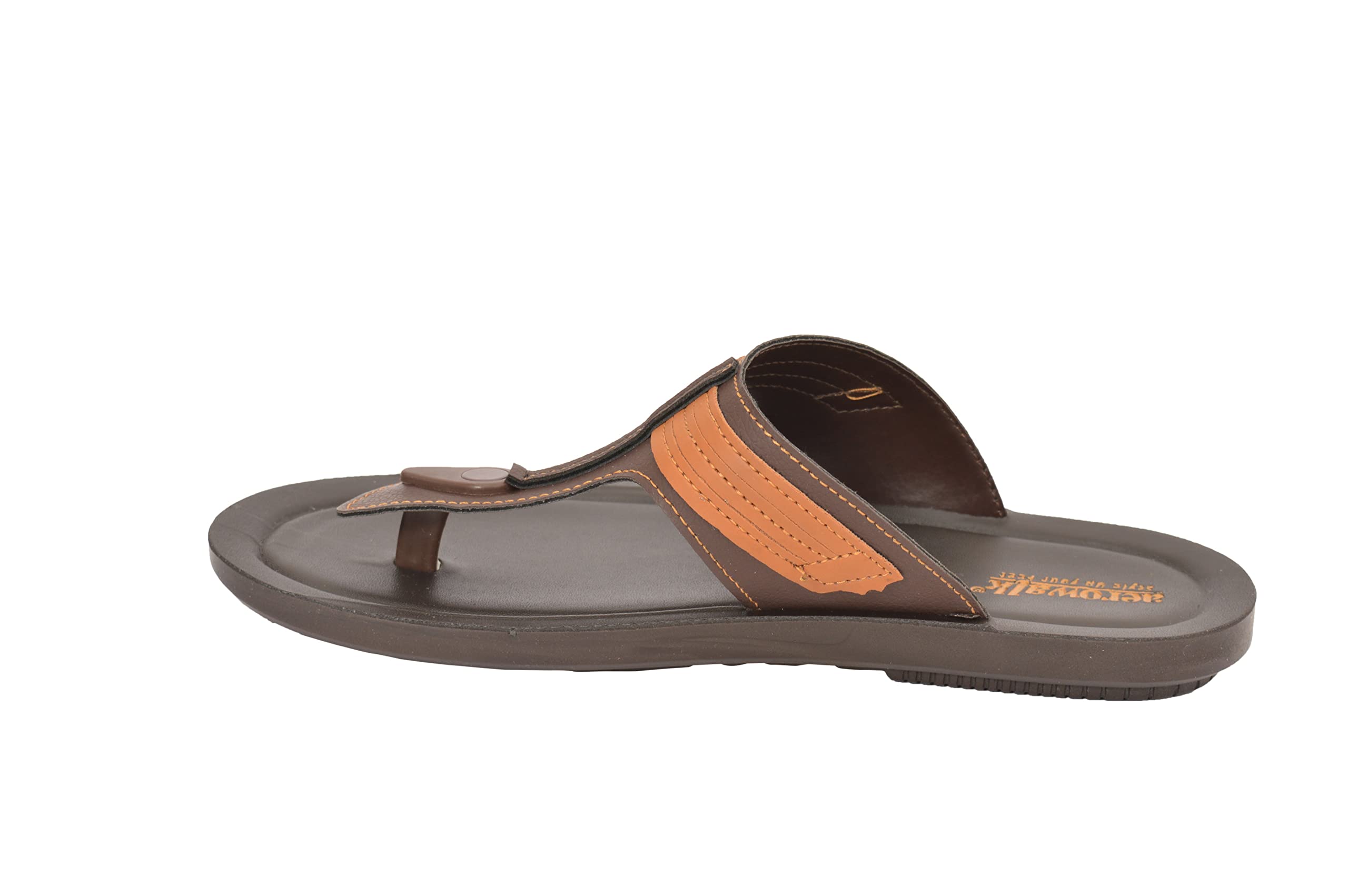 AEROWALK Stylish T-Shape Fashion Sandal/Slipper for Men | Comfortable | Lightweight | Anti Skid | Casual Office Footwear (NV58) 2