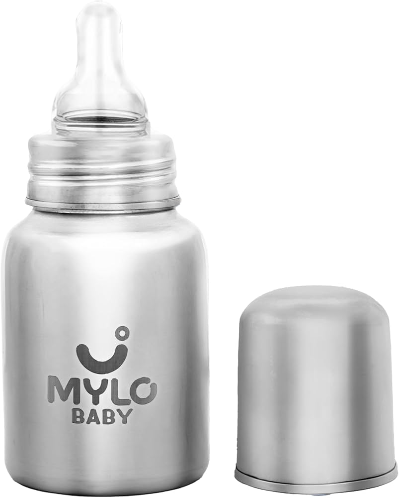 Buy Mylo Baby Stainless Steel Feeding Bottle & Sipper | BPA Free