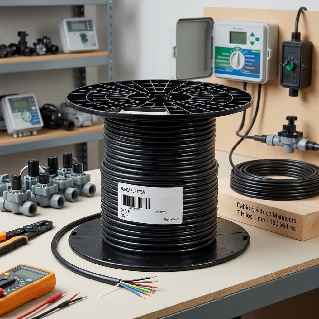 Suinga Cable Eléctrico Manguera 13 Hilos 1 mm² | Rollo de 75 Metros | Cable Multiconductor Flexible para Instalaciones Eléctricas | Manguera Eléctrica Resistente y Versátil