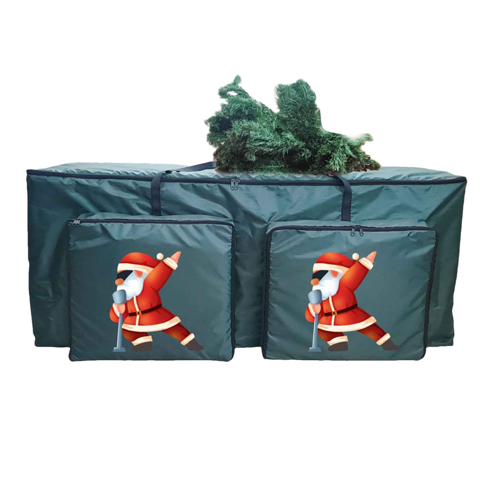 Borsa per albero di Natale, resistente ai raggi UV, con due tasche anteriori, per lavanderia, garage, appartamento, dormitorio