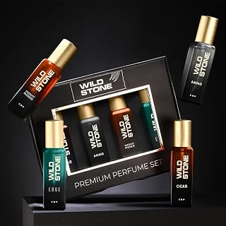Wild Stone Ammo, Cigar, Edge and Night Rider Premium Perfume Gift Set for Men, (20ml each) l Luxury Perfume for Men l Lon... Price In India
