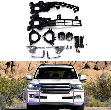 LED Fog Lamp Replacement for Toyota Land Cruiser LC200 2016-2018 Front fog lamp assembly kit one Pair