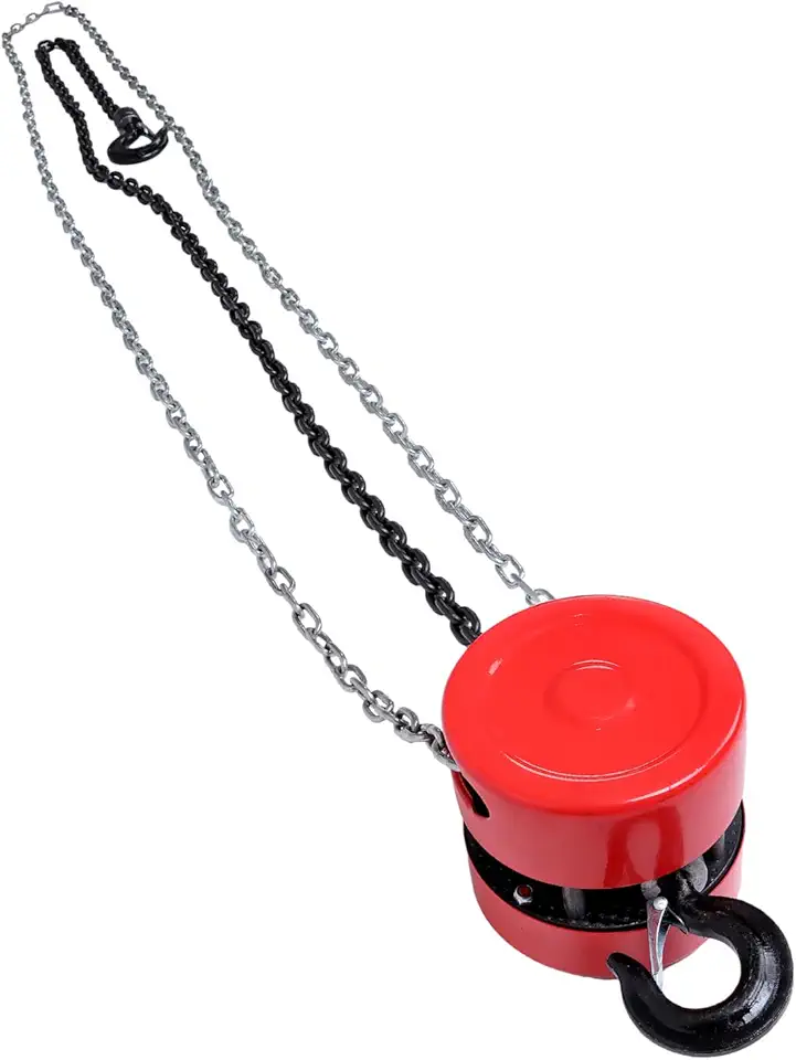 Talha Manual De Corrente G80 De 2200 Libras Com Gancho Giratório De 360° De 8 Pés, Ideal Para Armazéns, Canteiros De Obras, Oficinas E Fábricas.