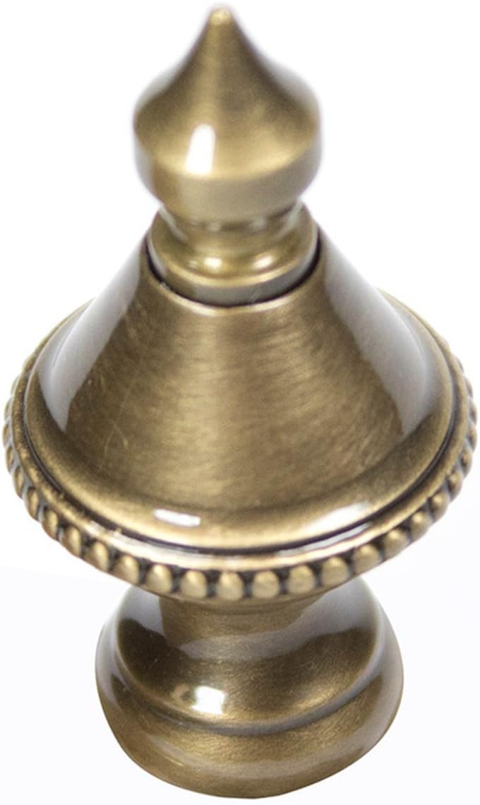 Beaded Knob Antique Brass Finial B109A Lamp Finials