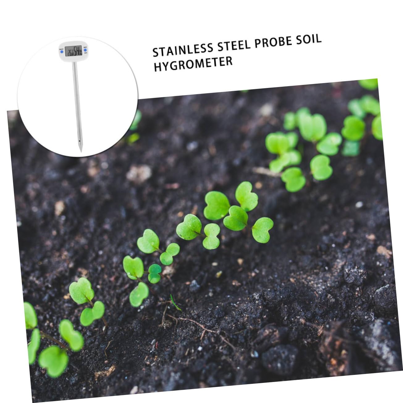 TOYANDONA 2 Piezas Termómetro de suelo planta prueba de suelo sensor para interior medidor de humedad instrumento de levantamiento de suelos probador de suelo