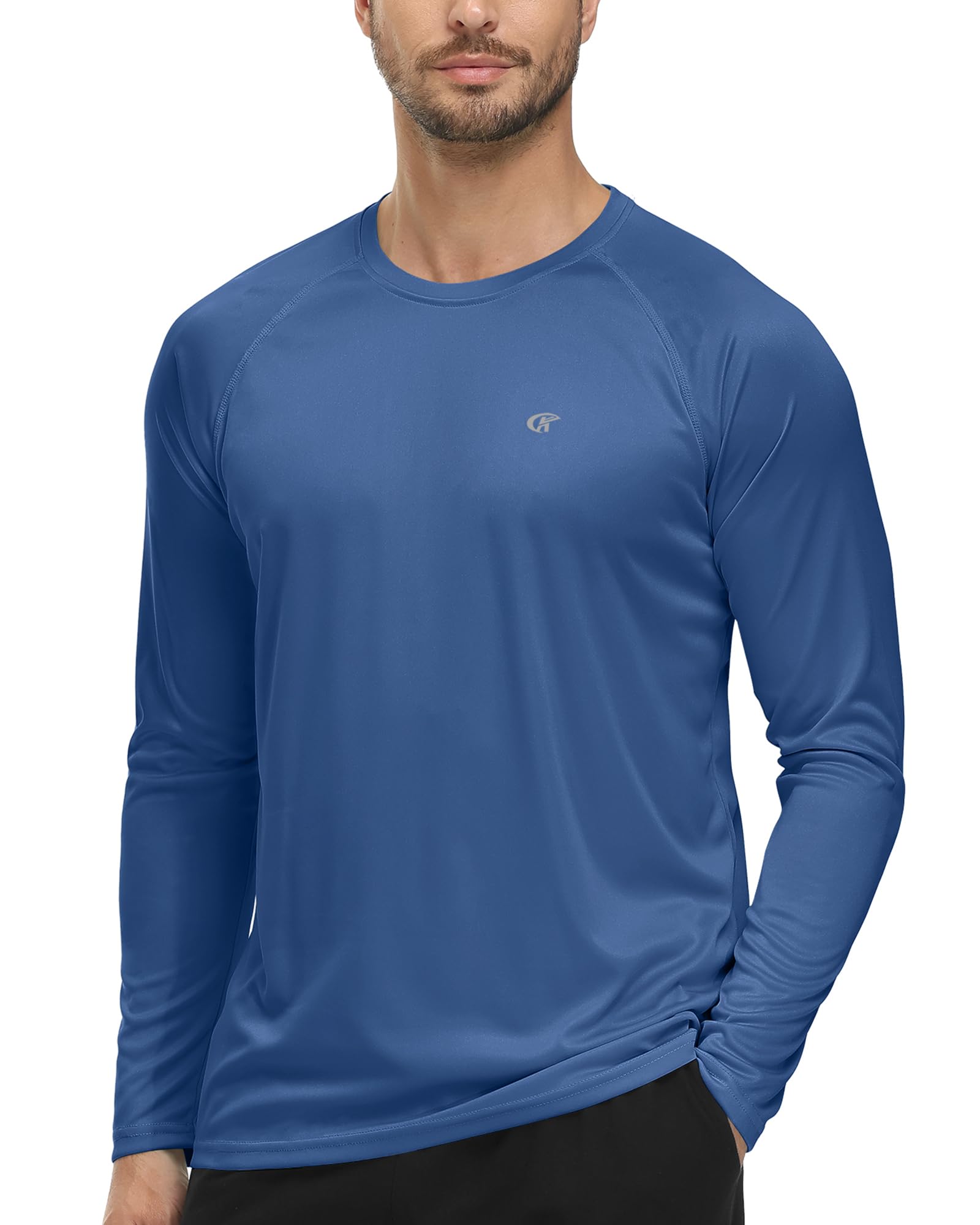 Tyhengta UV Shirt Herren Langarm UPF 50+ UV Schutz Shirt Atmungsaktiv Schnelltrocknend Rashguard Herren Schwimmshirt Leichtes Sonnenschutz Langarmshirt für Surfen Angeln Wandern Outdoor Sport