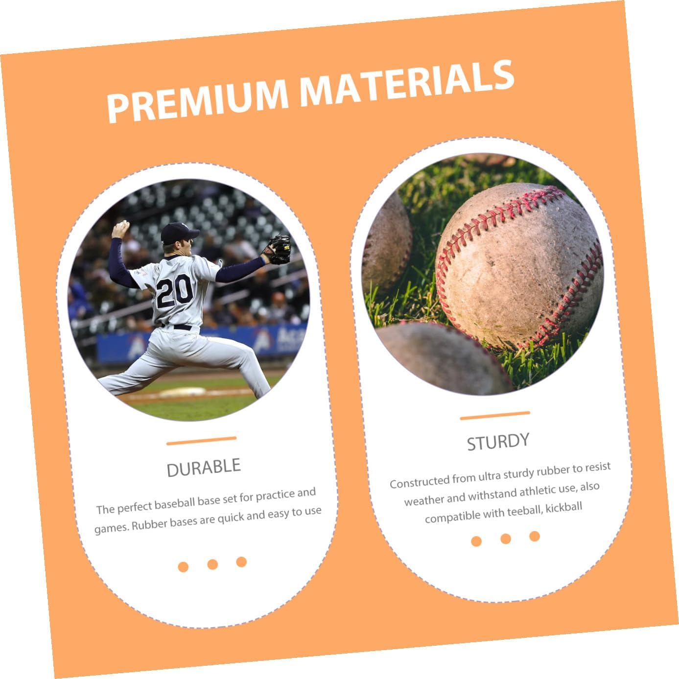 1 Set Rubber Baseball Plate Non Slip Pitcher Base for School Durable Portable Softball Accessories for Backyard Field Practice