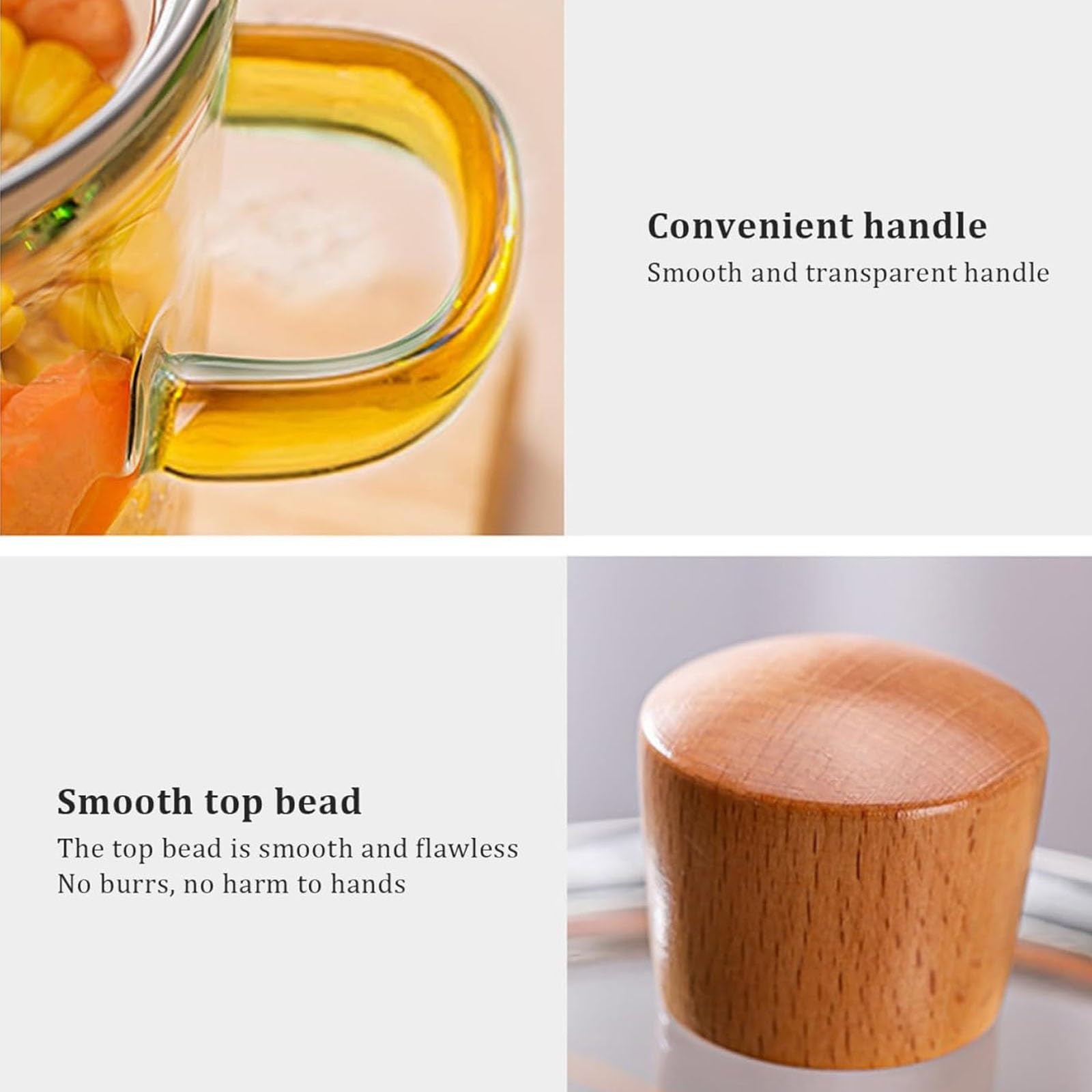 Klarglas-Schmortopf, hochwertiges Borosilikatglas für Suppe, Instant-Nudeln und mehr – ideal zum Kochen zu Hause und Versammlungen
